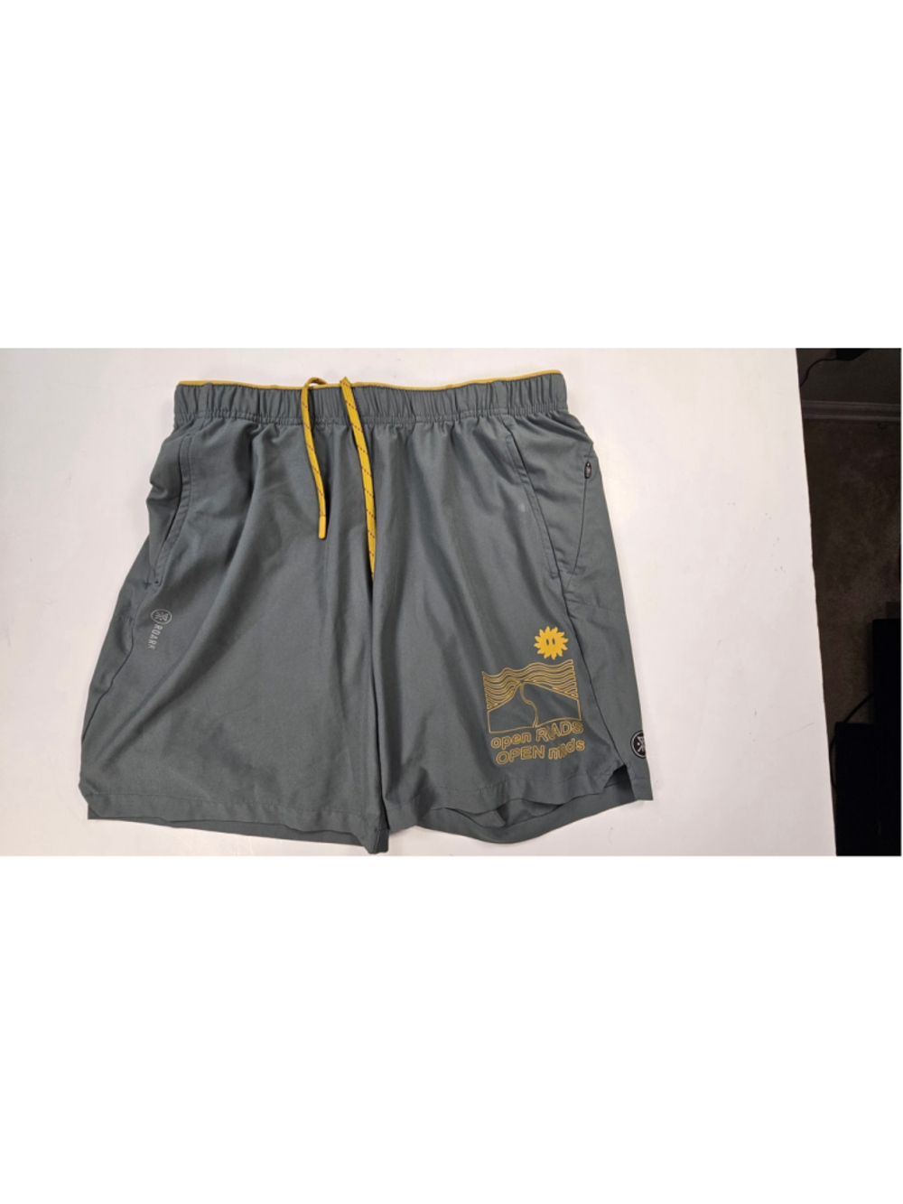 Roark Run Amok Lined Running Shorts Mens S Gray Open Roads Open Minds